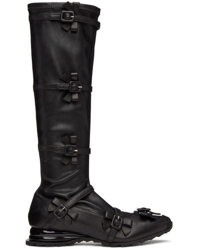 Kiko Kostadinov Black Ribbon High Tall Boots