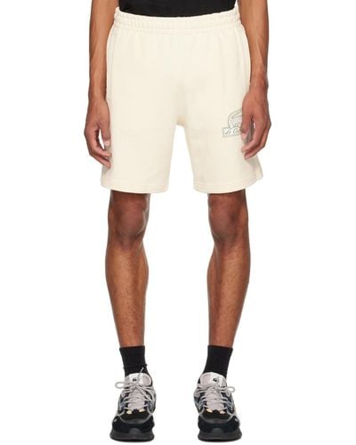 Lacoste Off-white Relaxed-fit Shorts