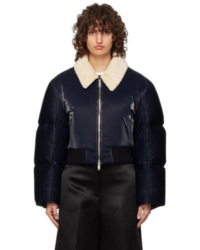 Khaite Ziggy Studded Oversized Leather Bomber Jacket