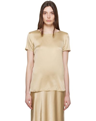 Max Mara Tan Cortona Blouse - Natural