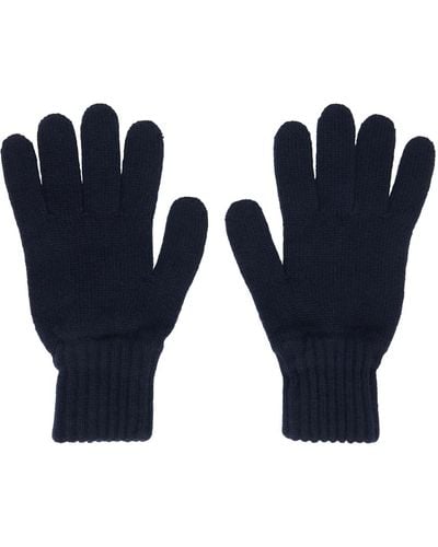 Drake's Lambswool Gloves - Blue