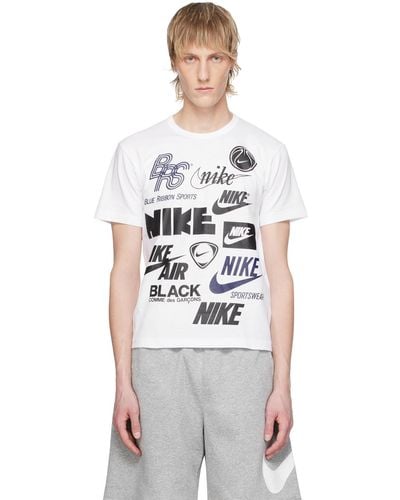 COMME DES GARÇON BLACK Comme Des Garçons Nikeエディション ホワイト Tシャツ