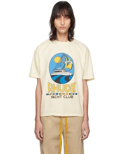 Rhude Off-white 'yacht Club' T-shirt - Multicolour