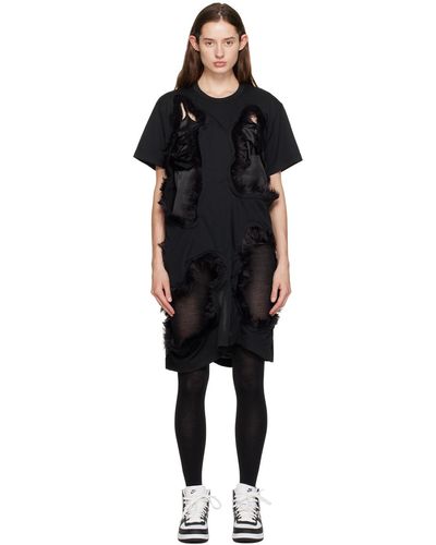 Comme des Garçons Robe courte noire à découpes