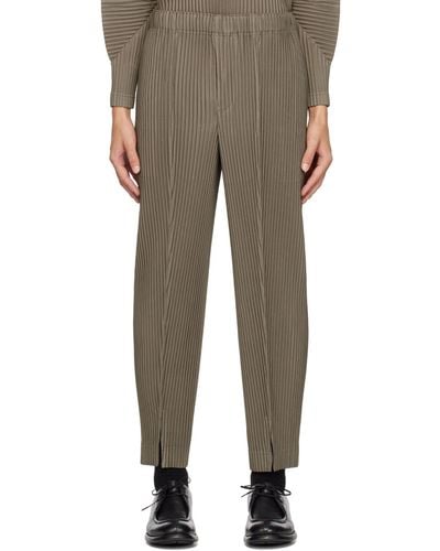 Homme Plissé Issey Miyake Homme Plissé Issey Miyake Khaki Monthly Color November Pants - Multicolor