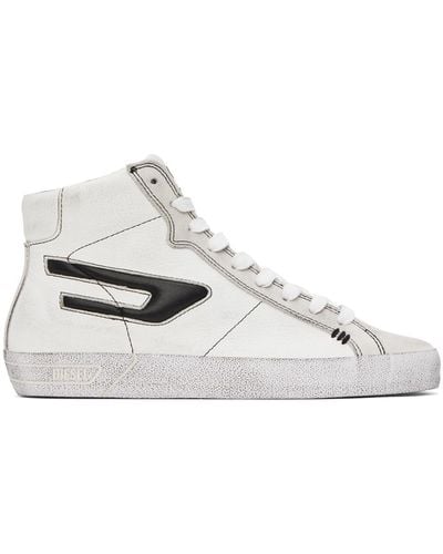 DIESEL S-leroji Leather High-top Trainers - White
