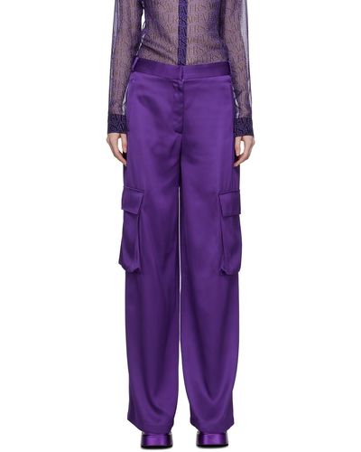 Versace Purple Wide-leg Trousers