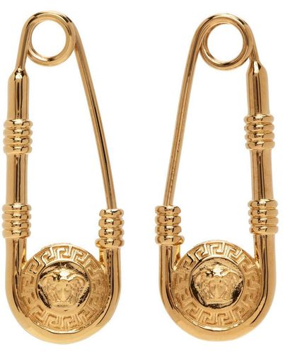 Versace Safety Pin Earrings - Multicolor