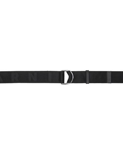 Marni Black Slider Logo Belt - Multicolor