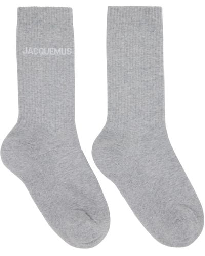 Jacquemus Gray Le Raphia 'les Chaussettes ' Socks