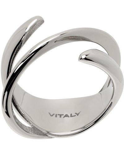 Vitaly Silver Helix Ring - Metallic
