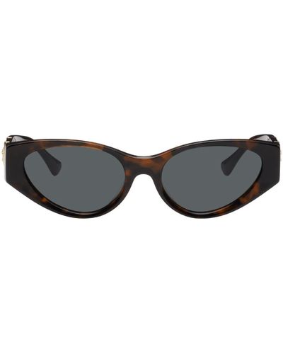 Versace Brown Medusa Legend Cat-eye Sunglasses - Black