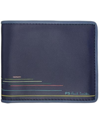 PS by Paul Smith Navy Bifold Wallet - Blue