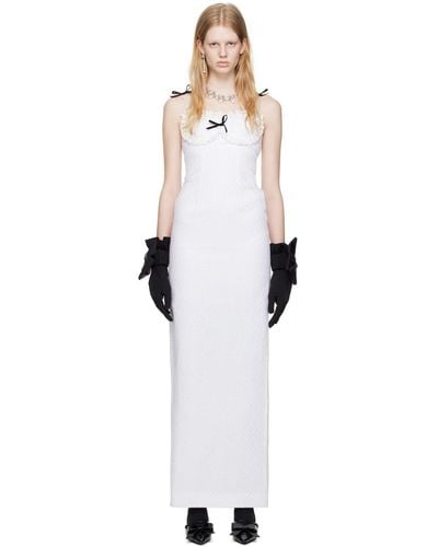 ShuShu/Tong Robe longue de style corset blanche - Noir