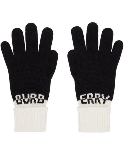 Burberry Gants noirs en cachemire