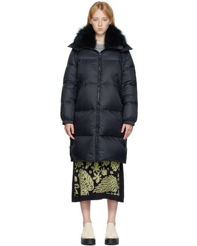 Army by Yves Salomon Quilted Down Coat - Black