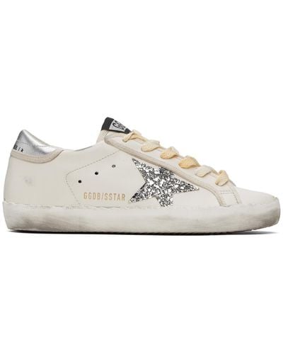 Golden Goose White Super-star Sneakers - Black