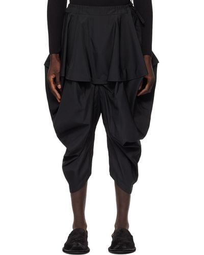132 5. Issey Miyake Bubble Solid Trousers - Black