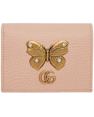 Gucci Pink Butterfly Bifold Wallet