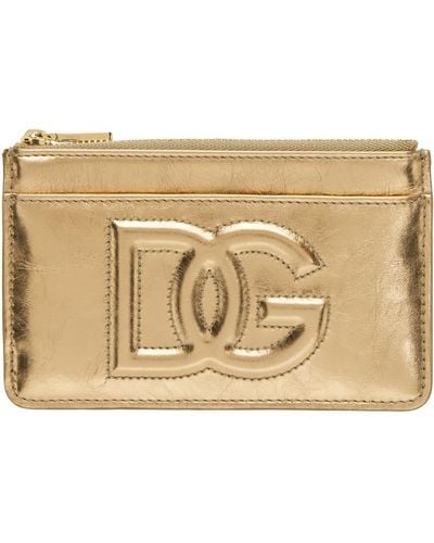 Dolce & Gabbana ゴールド ミディアム Dg ロゴ カードケース - イエロー