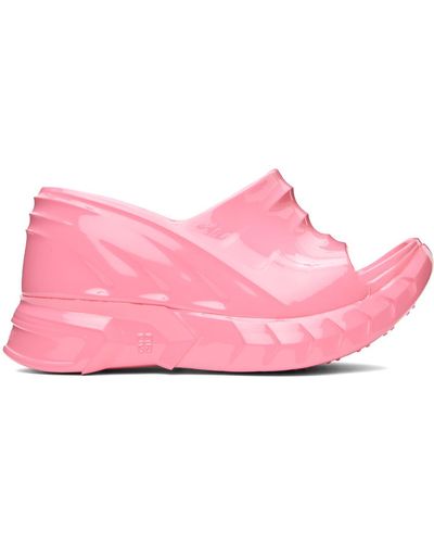 Givenchy Pink Marshmallow Platform Sandals - Black