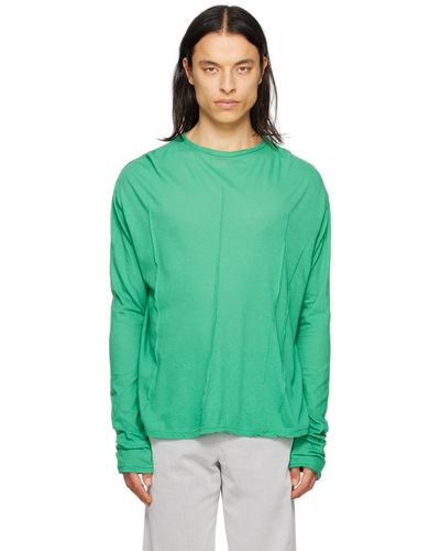 Edward Cuming Darted Long Sleeve T-shirt - Green
