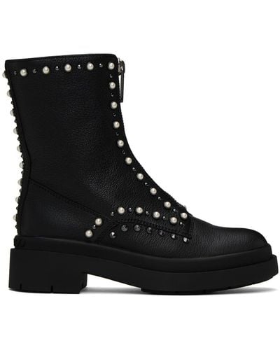Jimmy Choo Nola Stud-embellished Leather Ankle Boots - Black