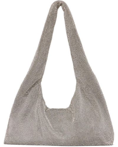 Kara Crystal Mesh Armpit Bag - Gray