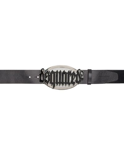 DSquared² Dsqua2 Gothic Plaque Belt - Black