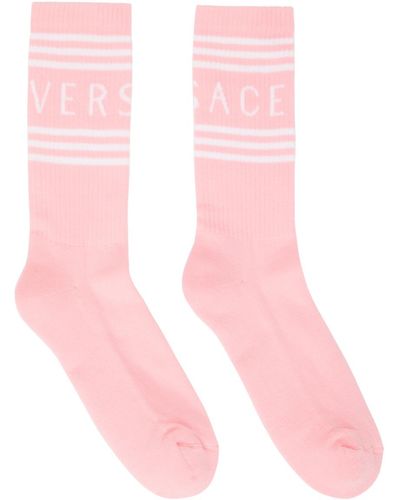 Versace Pink Athletic Socks