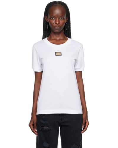 Dolce & Gabbana Tops > t-shirts - Blanc