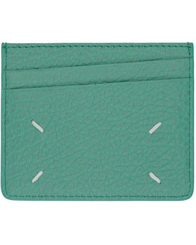 Maison Margiela Green Four Stitches Card Holder