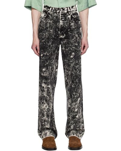 Dries Van Noten Black Acid Wash Jeans