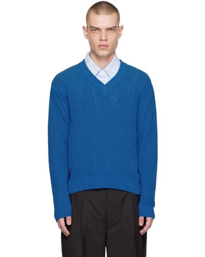 mfpen V-Neck Sweater - Blue