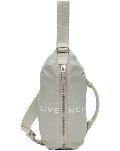 Givenchy Sac-ceinture gris à glissière à logo - Multicolore