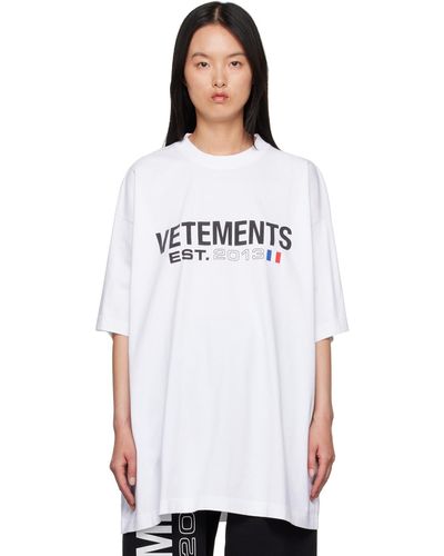 Vetements ホワイト Flag Tシャツ