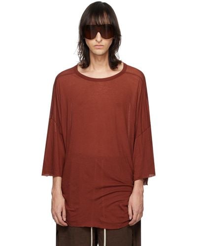 Rick Owens Burgundy Tommy T-shirt - Red