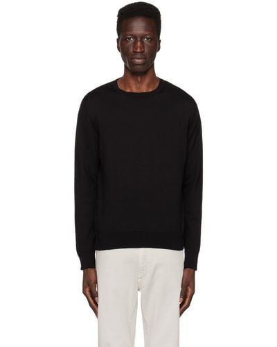 ZEGNA Black Crewneck Sweater