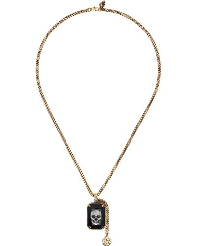 Alexander McQueen Skull Necklace - Black