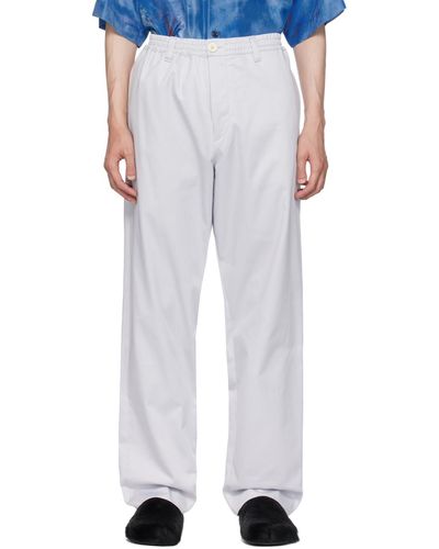 Marni Blue Drawstring Trousers - White