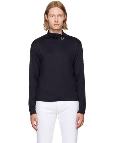 Raf Simons Black Fred Perry Edition Sweater - Blue