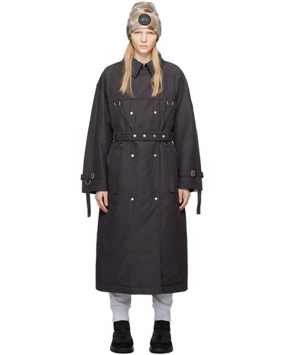 Canada Goose Grey Rokh Edition Down Trench Coat - Black