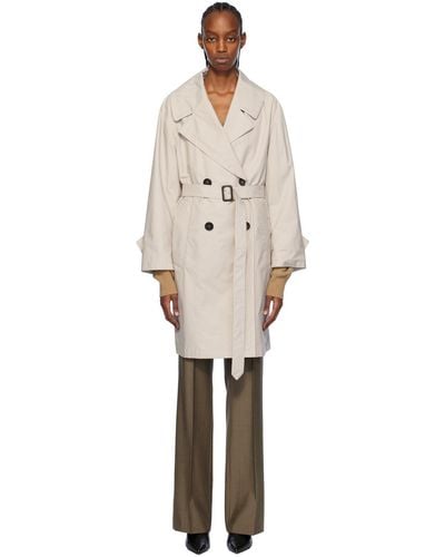 Max Mara Beige Vtrench Trench Coat - Black