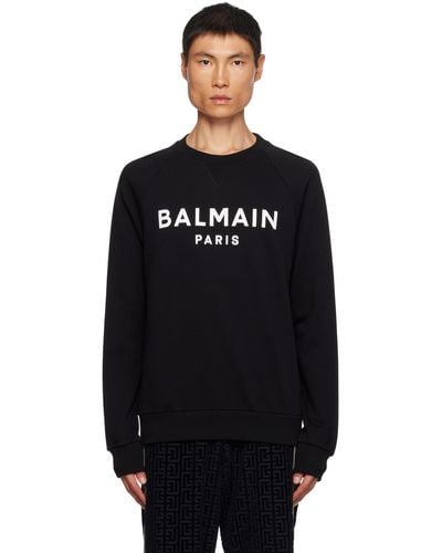 Balmain ロゴプリント スウェットシャツ - ブラック