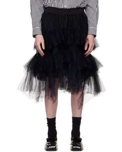 Simone Rocha Ssense Exclusive Tutu Midi Skirt - Black