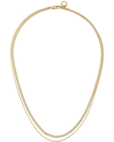 A.P.C. . Gold Minimalist Necklace - Multicolor