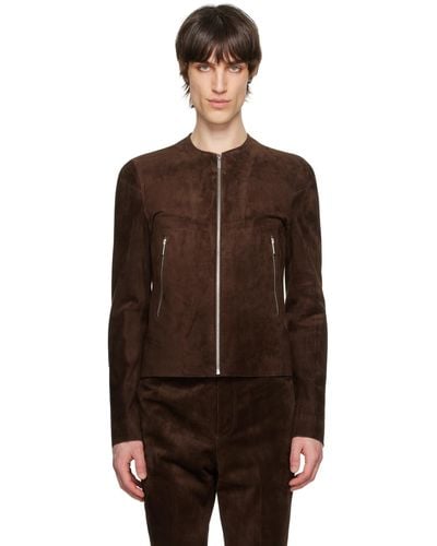SAPIO Nº 6 Leather Jacket - Brown