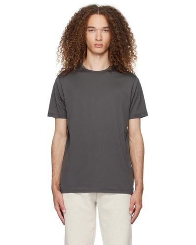 Sunspel Gray Classic T-shirt - Black