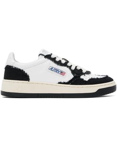 Autry White & Black Two-tone Medalist Low Trainers