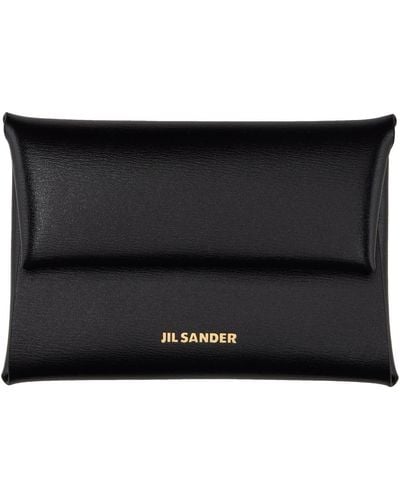 Jil Sander Leather Coin Pouch - Black